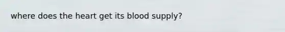 where does the heart get its blood supply?