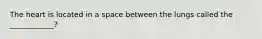 The heart is located in a space between the lungs called the ____________?