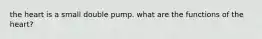 the heart is a small double pump. what are the functions of the heart?