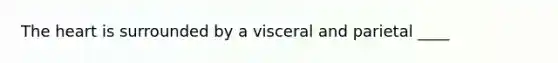 The heart is surrounded by a visceral and parietal ____