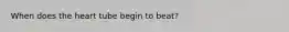 When does the heart tube begin to beat?