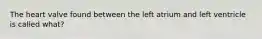 The heart valve found between the left atrium and left ventricle is called what?