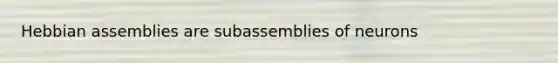 Hebbian assemblies are subassemblies of neurons