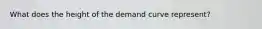 What does the height of the demand curve represent?