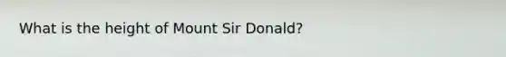 What is the height of Mount Sir Donald?