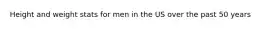 Height and weight stats for men in the US over the past 50 years
