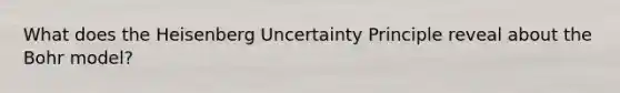 What does the Heisenberg Uncertainty Principle reveal about the Bohr model?