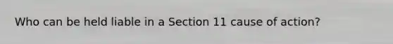 Who can be held liable in a Section 11 cause of action?