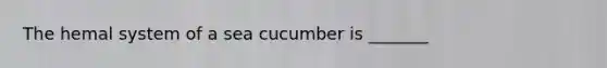 The hemal system of a sea cucumber is _______