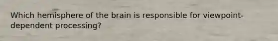 Which hemisphere of the brain is responsible for viewpoint-dependent processing?