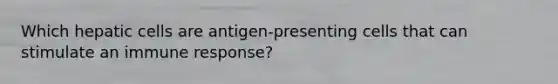 Which hepatic cells are antigen-presenting cells that can stimulate an immune response?