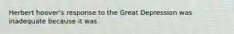 Herbert hoover's response to the Great Depression was inadequate because it was