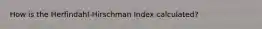 How is the Herfindahl-Hirschman Index calculated?