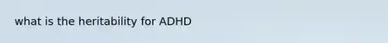 what is the heritability for ADHD