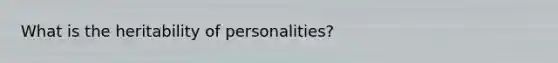 What is the heritability of personalities?