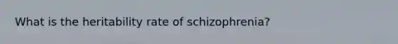 What is the heritability rate of schizophrenia?