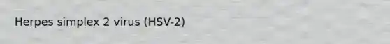 Herpes simplex 2 virus (HSV-2)
