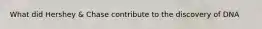 What did Hershey & Chase contribute to the discovery of DNA