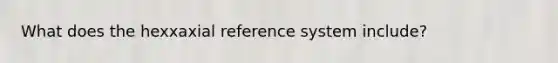 What does the hexxaxial reference system include?