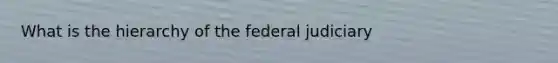 What is the hierarchy of the federal judiciary