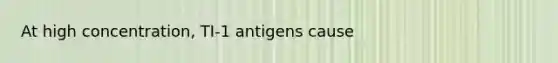 At high concentration, TI-1 antigens cause