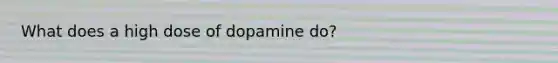 What does a high dose of dopamine do?