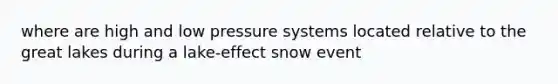 where are high and low pressure systems located relative to the great lakes during a lake-effect snow event