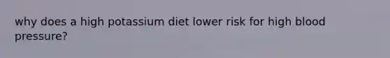 why does a high potassium diet lower risk for high blood pressure?