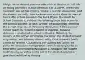 A high school student presents with suicidal ideation at 2:25 P.M. on Friday afternoon. School dismissal is at 2:30 P.M. The school counselor has not had time to conduct a suicide assessment, and the student normally rides the bus home and is alone for several hours after school. Based on the ASCA Ethical Standards for School Counselors, which of the following is the best action for the school counselor to take? Answer the question by selecting the correct response. A. Releasing the student if the counselor cannot reach the student's parent or guardian, because detaining a student after school is illegal B. Detaining the student at the school, attempting to contact the student's parent or guardian, and following district policy if the student's family cannot be reached C. Detaining the student and calling the police for immediate transportation to the local hospital for an emergency psychological evaluation D. Releasing the student and following up with a phone call to the student's parent or guardian the following Monday