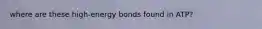 where are these high-energy bonds found in ATP?