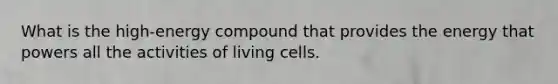 What is the high-energy compound that provides the energy that powers all the activities of living cells.