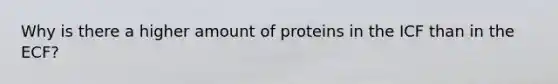 Why is there a higher amount of proteins in the ICF than in the ECF?