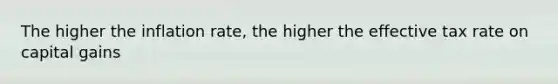 The higher the inflation rate, the higher the effective tax rate on capital gains