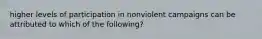 higher levels of participation in nonviolent campaigns can be attributed to which of the following?