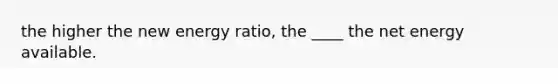the higher the new energy ratio, the ____ the net energy available.
