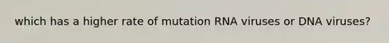 which has a higher rate of mutation RNA viruses or DNA viruses?