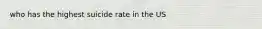 who has the highest suicide rate in the US