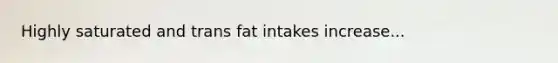 Highly saturated and trans fat intakes increase...