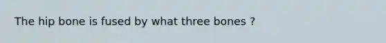 The hip bone is fused by what three bones ?