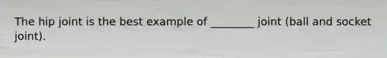 The hip joint is the best example of ________ joint (ball and socket joint).