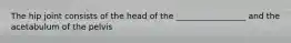 The hip joint consists of the head of the _________________ and the acetabulum of the pelvis