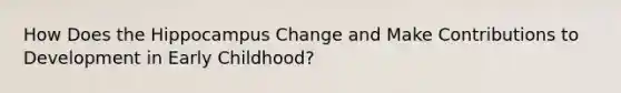 How Does the Hippocampus Change and Make Contributions to Development in Early Childhood?