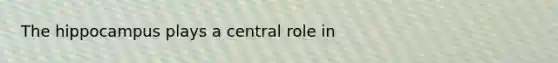 The hippocampus plays a central role in