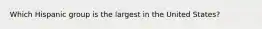 Which Hispanic group is the largest in the United States?