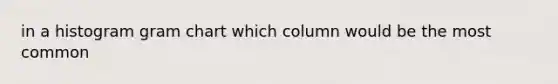 in a histogram gram chart which column would be the most common