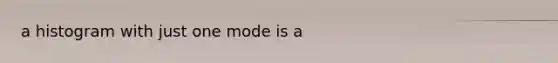 a histogram with just one mode is a