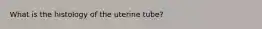 What is the histology of the uterine tube?