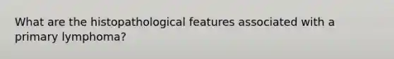 What are the histopathological features associated with a primary lymphoma?