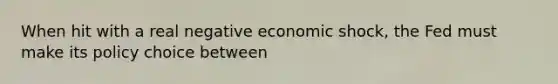 When hit with a real negative economic shock, the Fed must make its policy choice between