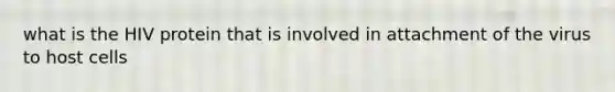 what is the HIV protein that is involved in attachment of the virus to host cells